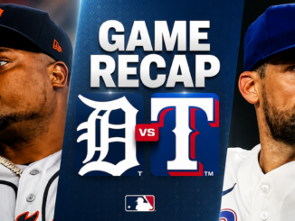 ramber Valdez pitches for the Detroit Tigers against the Texas Rangers during a 10-4 loss at Globe Life Field.