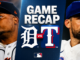 ramber Valdez pitches for the Detroit Tigers against the Texas Rangers during a 10-4 loss at Globe Life Field.